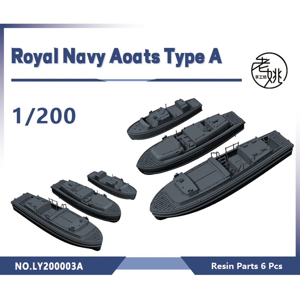 Yao's Studio LY003A 1/700(350,200,144) Model Upgrade Parts Royal Navy Life Boats 3 styles 2 sets Type A Main image