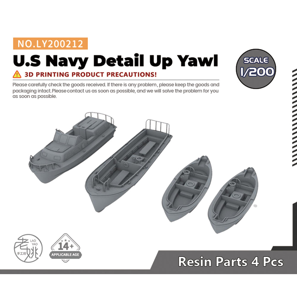 Yao's Studio LY212 1/700(350,200,144) Model Upgrade Parts U.S Navy Detail Up Yawl — scale model kit