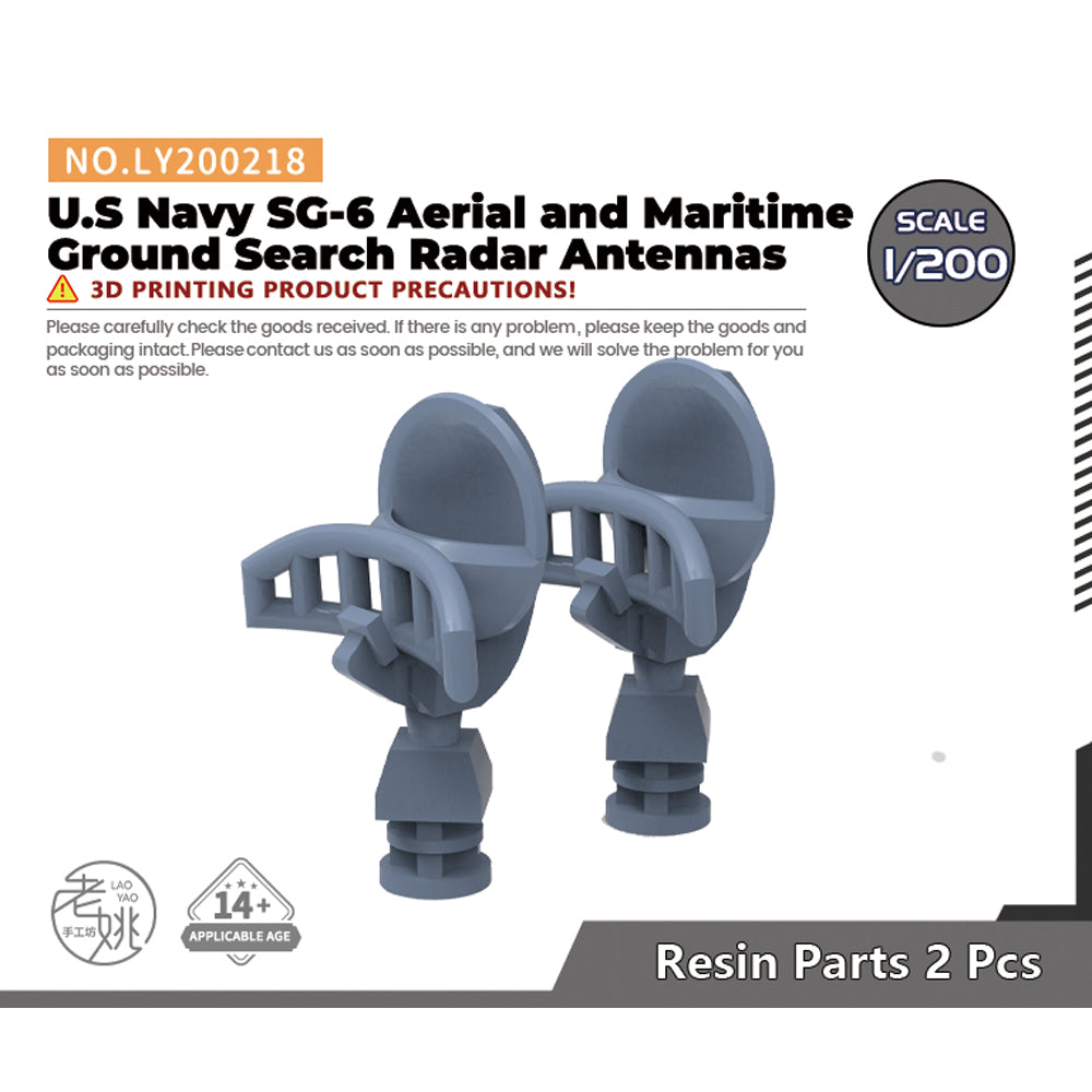 Yao's Studio LY218 1/700(350,200,144) Model Upgrade Parts U.S Navy SG-6 Aerial and Maritime Ground Search Radar Antennas — scale model kit