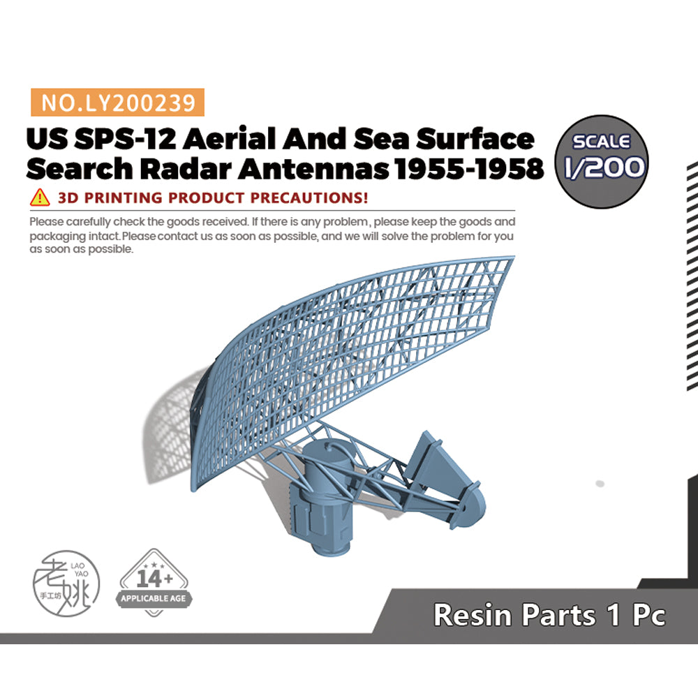 Yao's Studio LY239 1/700(350,200,144) Model Upgrade Parts  US SPS-12 Aerial And Sea Surface Search Radar Antennas 1955-1958 Main image