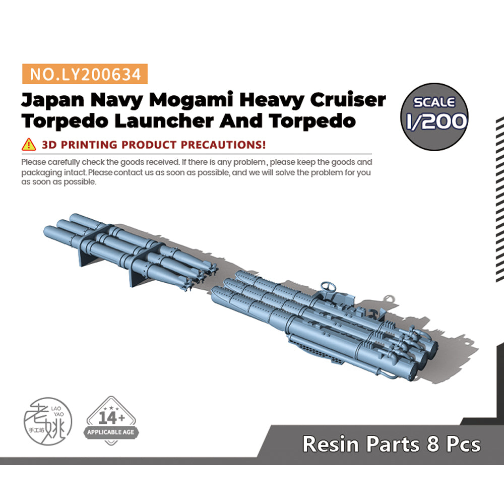 Yao's Studio LY634 Model Upgrade Parts Japan Navy Mogami Heavy Cruiser Torpedo Launcher And Torpedo — scale model kit