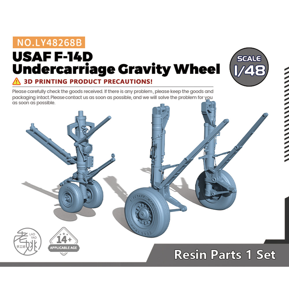 Yao's Studio LY268B 1/32(35,48,72,144) Model Upgrade Parts USAF F-14D Undercarriage Gravity Wheel — scale model kit
