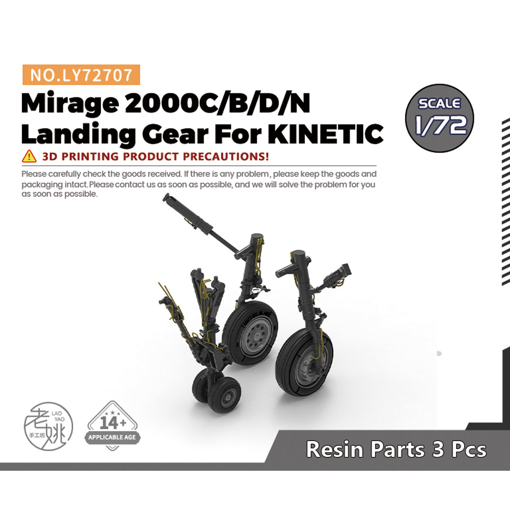 Yao's Studio LY707 Model Upgrade Parts Mirage 2000C/B/D/N Landing Gear — scale model kit
