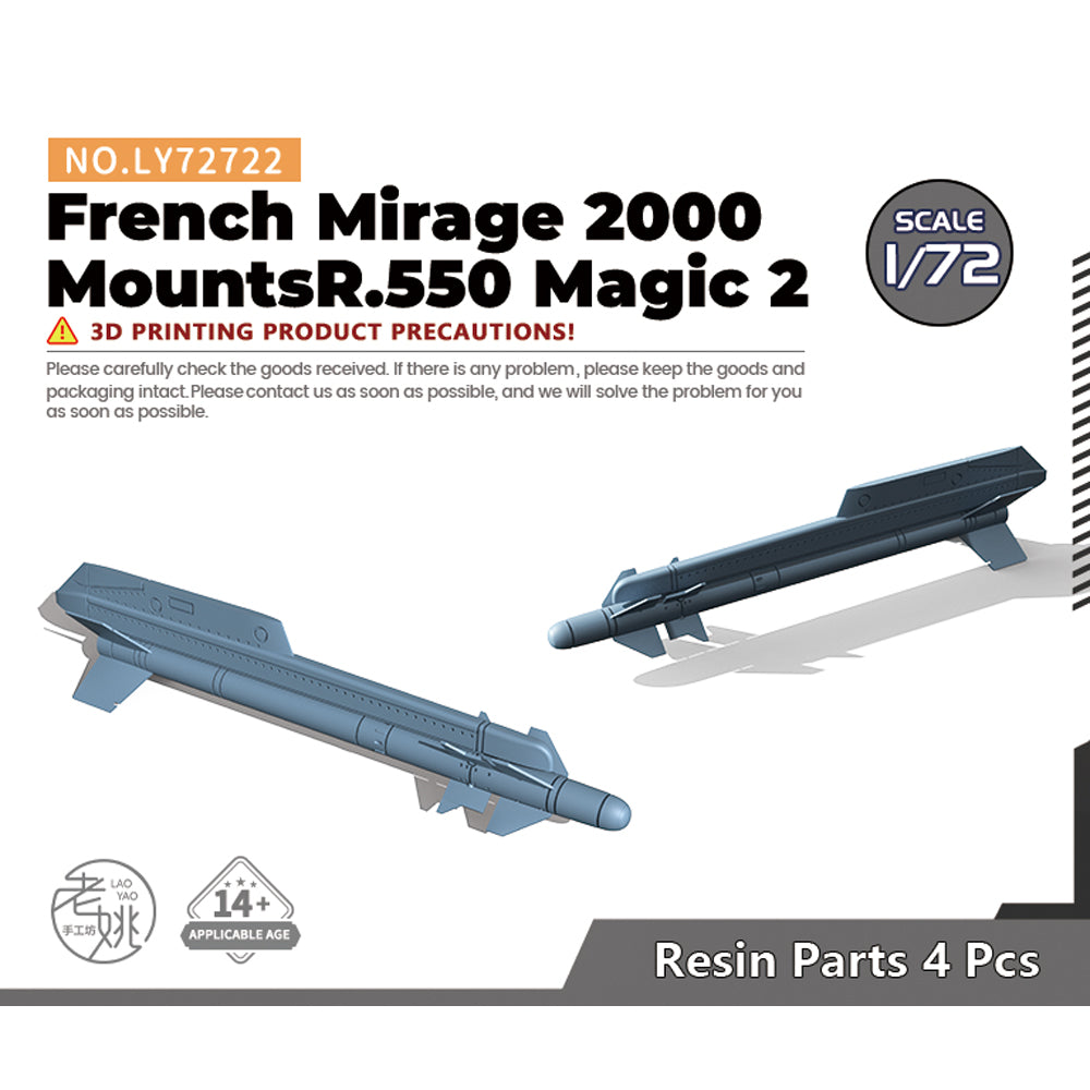 Yao's Studio LY722 Model Upgrade Parts French Mirage 2000 MountsR.550 Magic 2 — scale model kit