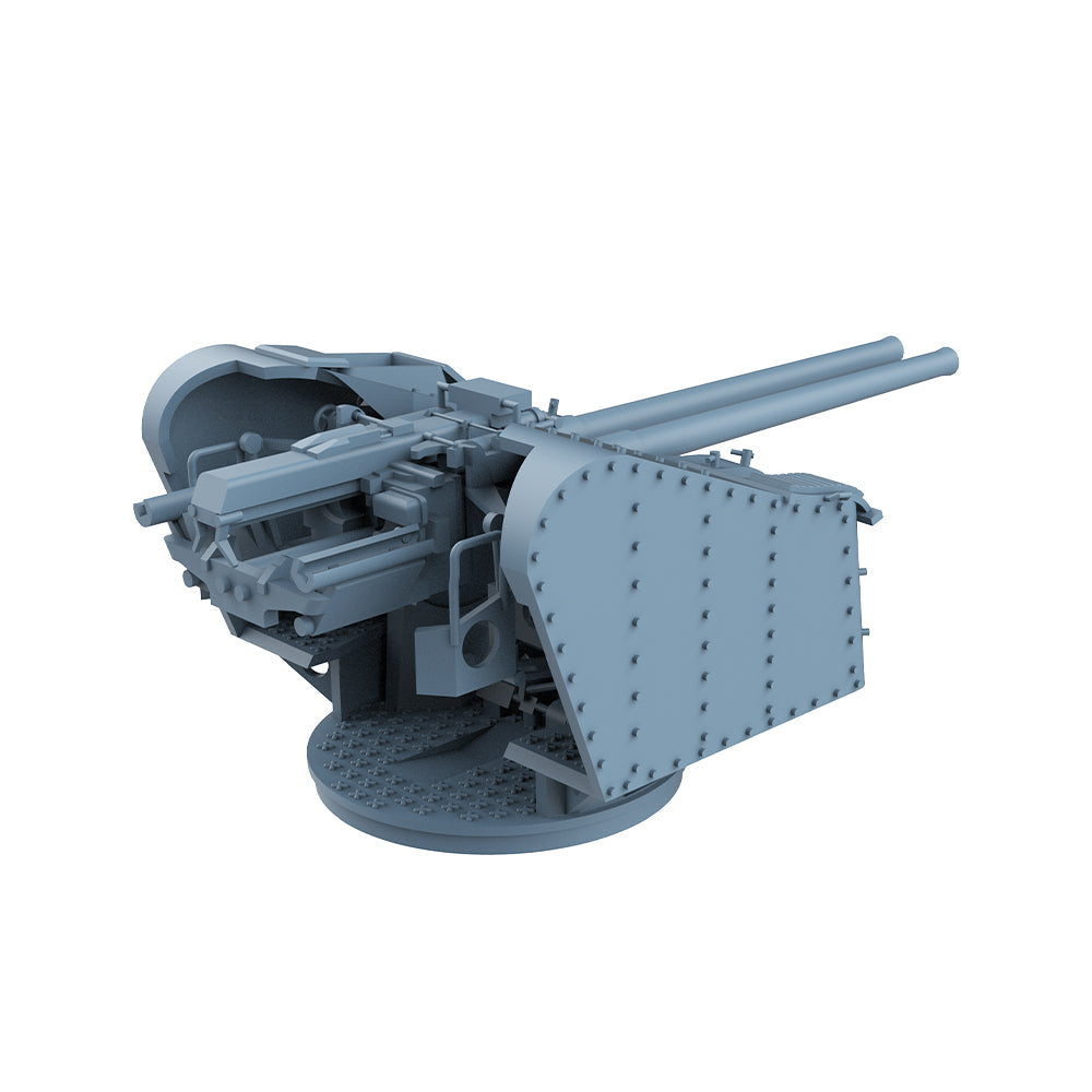 Yao's Studio LYCG604  Model Upgrades Parts JMSDF Type 89 Twin Mounted Anti Aircraft Gun 127mm  4set