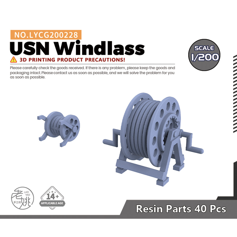 Yao's Studio LYCG228 Model Upgrade Parts USN Windlass — scale model kit