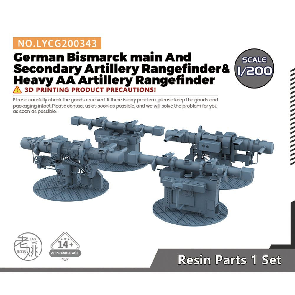 Yao's Studio LYCG343 Model Upgrade Parts German Bismarck main And Secondary Artillery Rangefinder&Heavy AA Artillery Rangefinder Main image