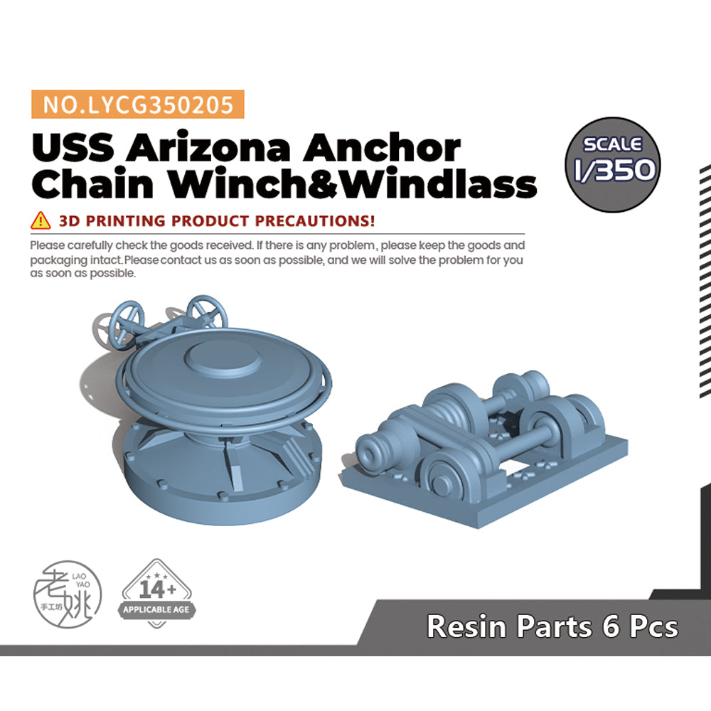 Yao's Studio LYCG205 Model Upgrades Parts USS Arizona Anchor Chain Winch&Windlass Main image
