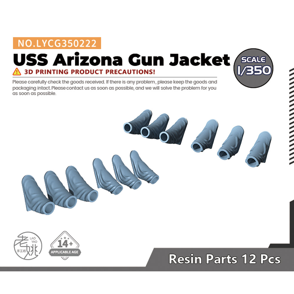 Yao's Studio LYCG222 Model Upgrades Parts USS Arizona Gun Jacket — scale model kit