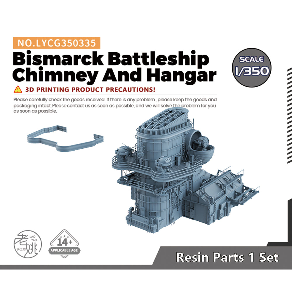 Yao's Studio LYCG335 Model Upgrade Parts Bismarck Battleship Chimney And Hangar Main image