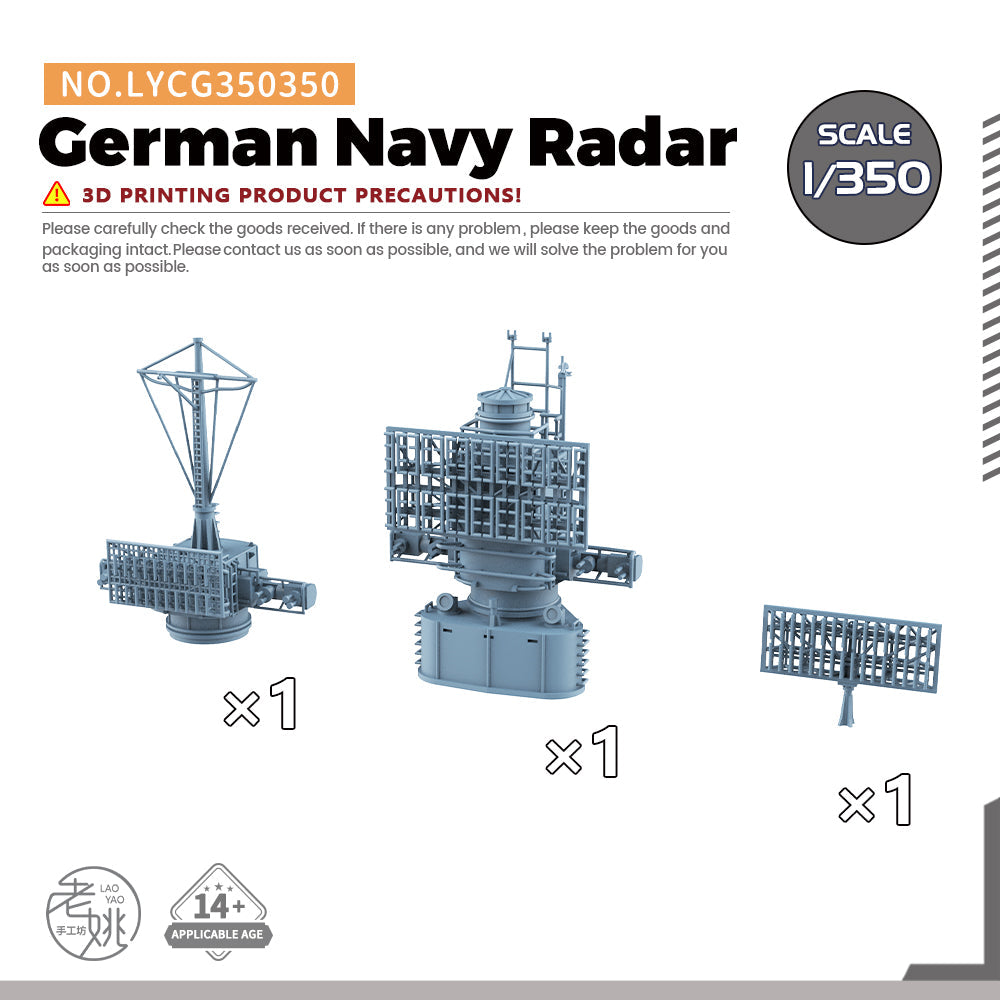 Yao's Studio LYCG350 Model Upgrade Parts German Navy Radar Main image