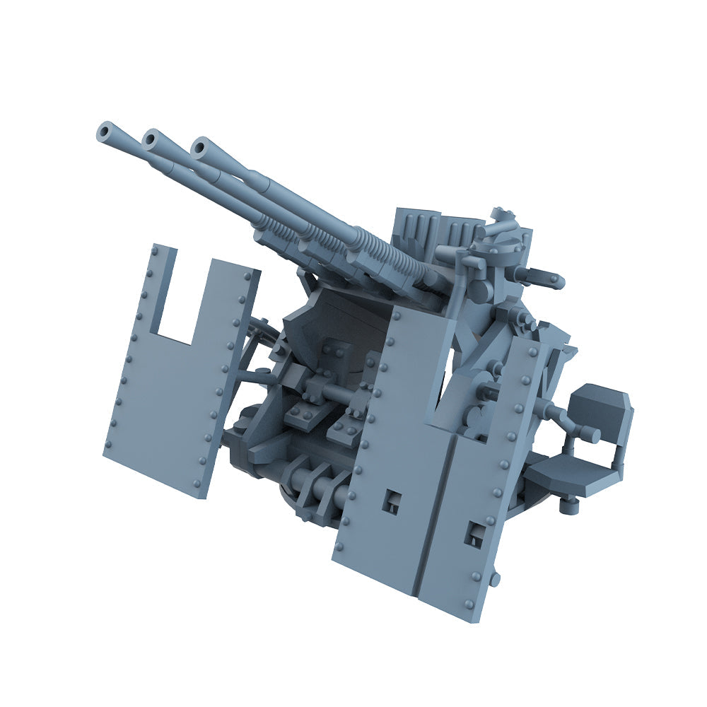 Yao's Studio LYCG605 Model Upgrade Parts Japanese Navy Triple Anti-Aircraft Guns With Shields — detail view 3