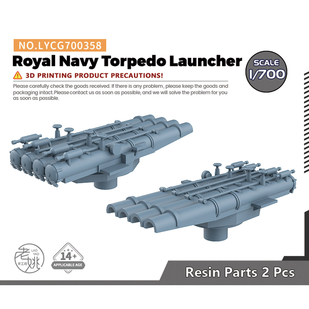 Yao's Studio LYCG358 Model Upgrade Parts Royal Navy Torpedo Launcher — scale model kit