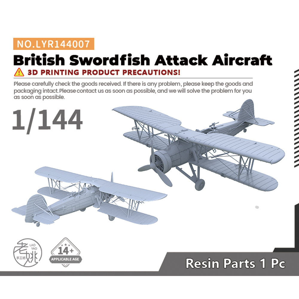 Yao's Studio LYR007 Fighter Aircraft Military Model Kit British Swordfish Walrus Amphibious Aircraft — scale model kit
