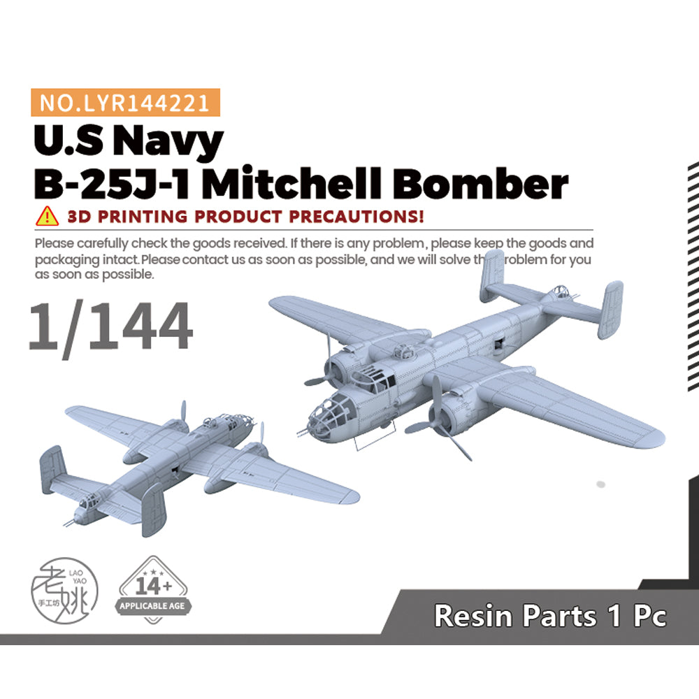 Yao's Studio LYR221 Fighter Aircraft Military Model Kit US Navy B-25J-1 Mitchell Bomber Main image