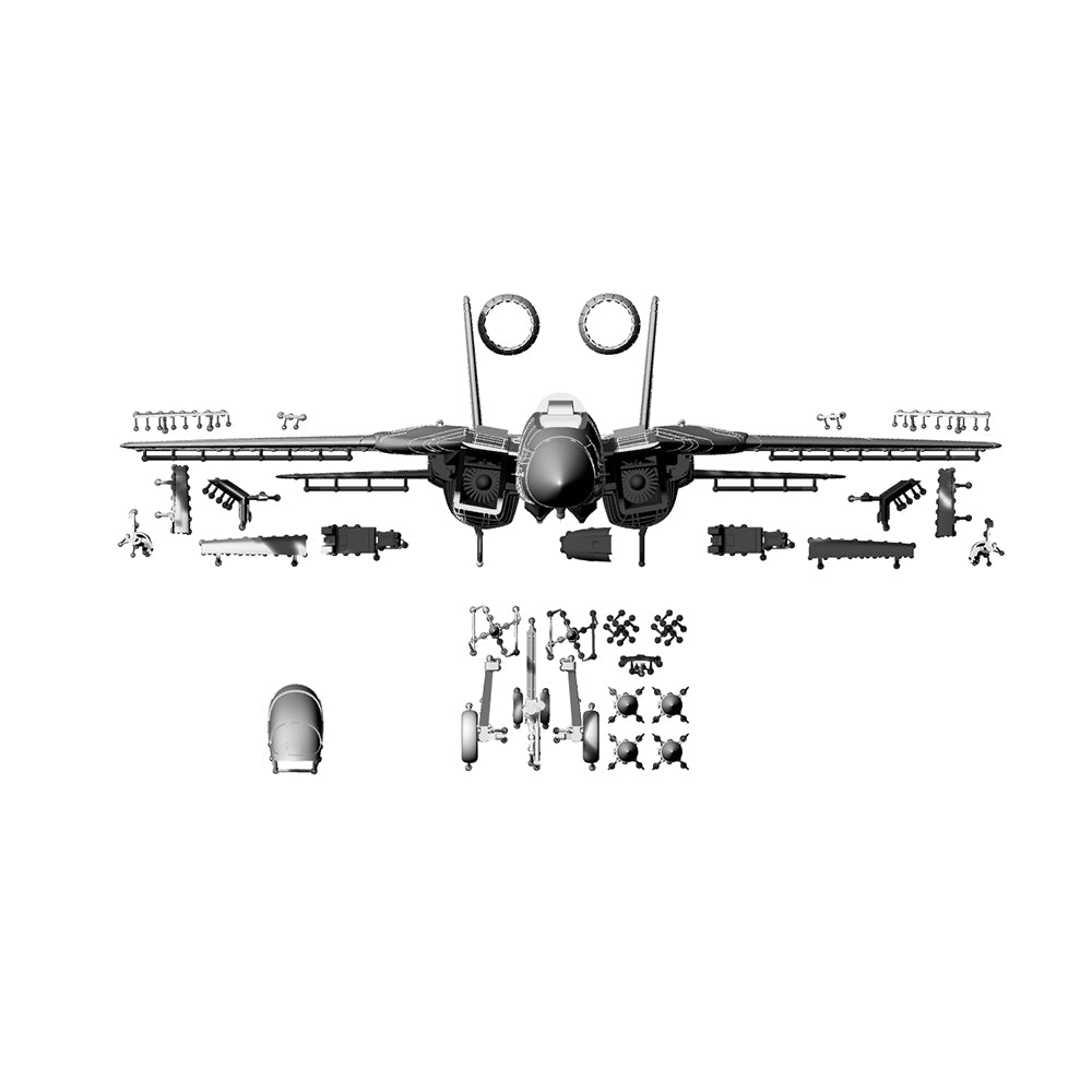 Yao's Studio LYR222B Fighter Aircraft Military Model Kit US Navy Grumman F-14 Tomcat — detail view 7