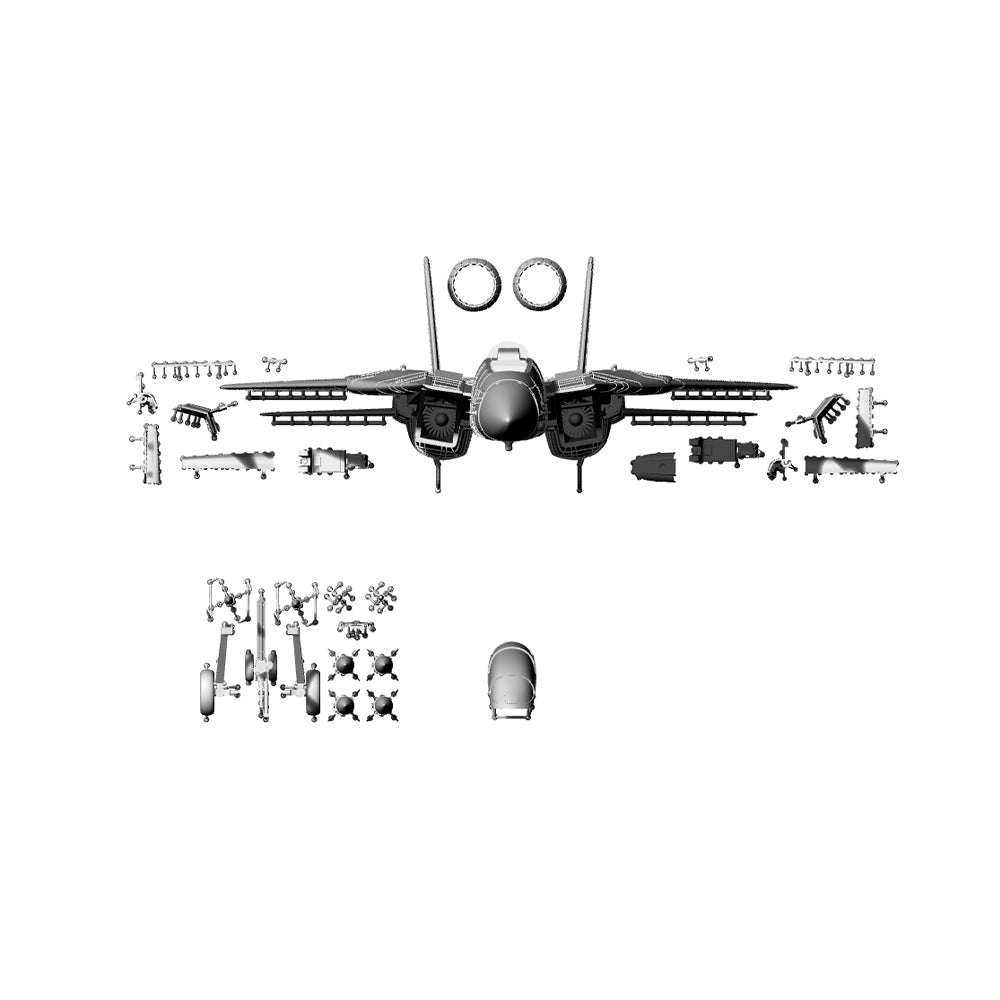Yao's Studio LYR222C Fighter Aircraft Military Model Kit US Navy Grumman F-14 Tomcat — detail view 8