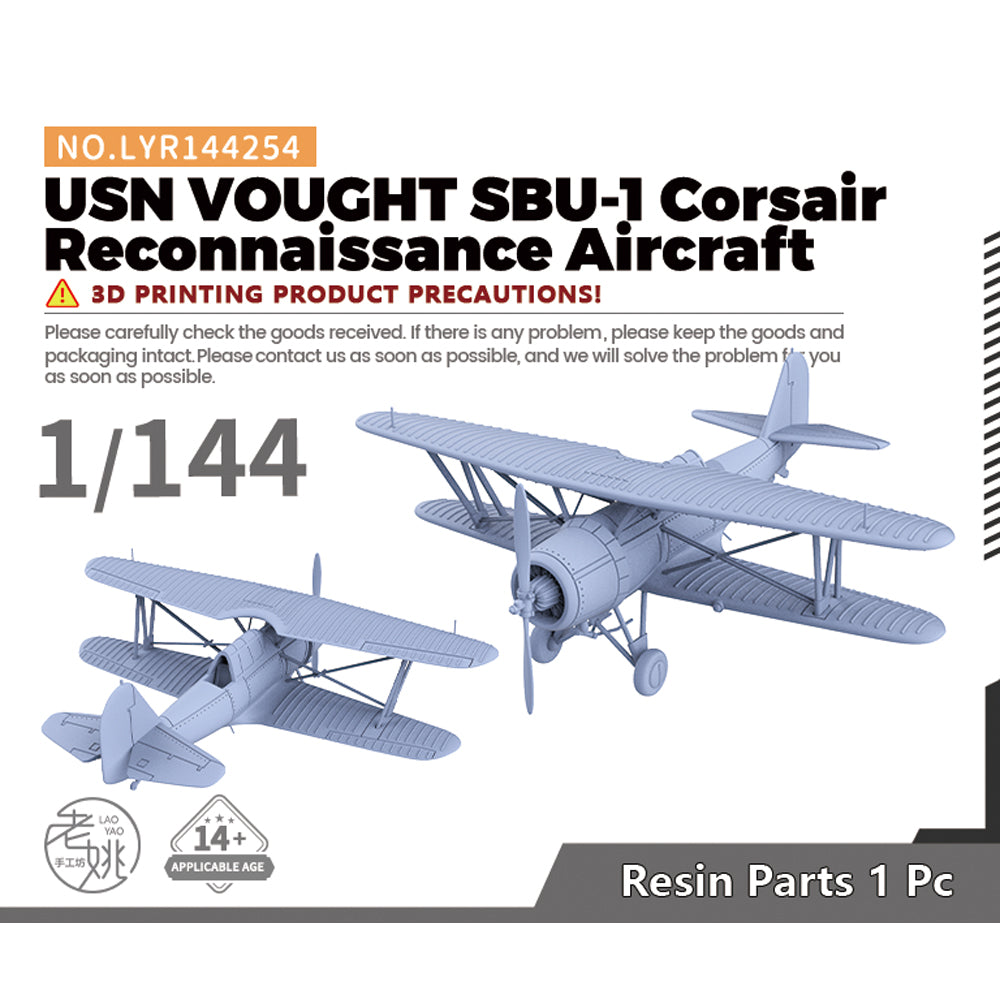 Yao's Studio LYR254 Military Model Kit USN VOUGHT SBU-1 Corsair Reconnaissance Aircraft — scale model kit