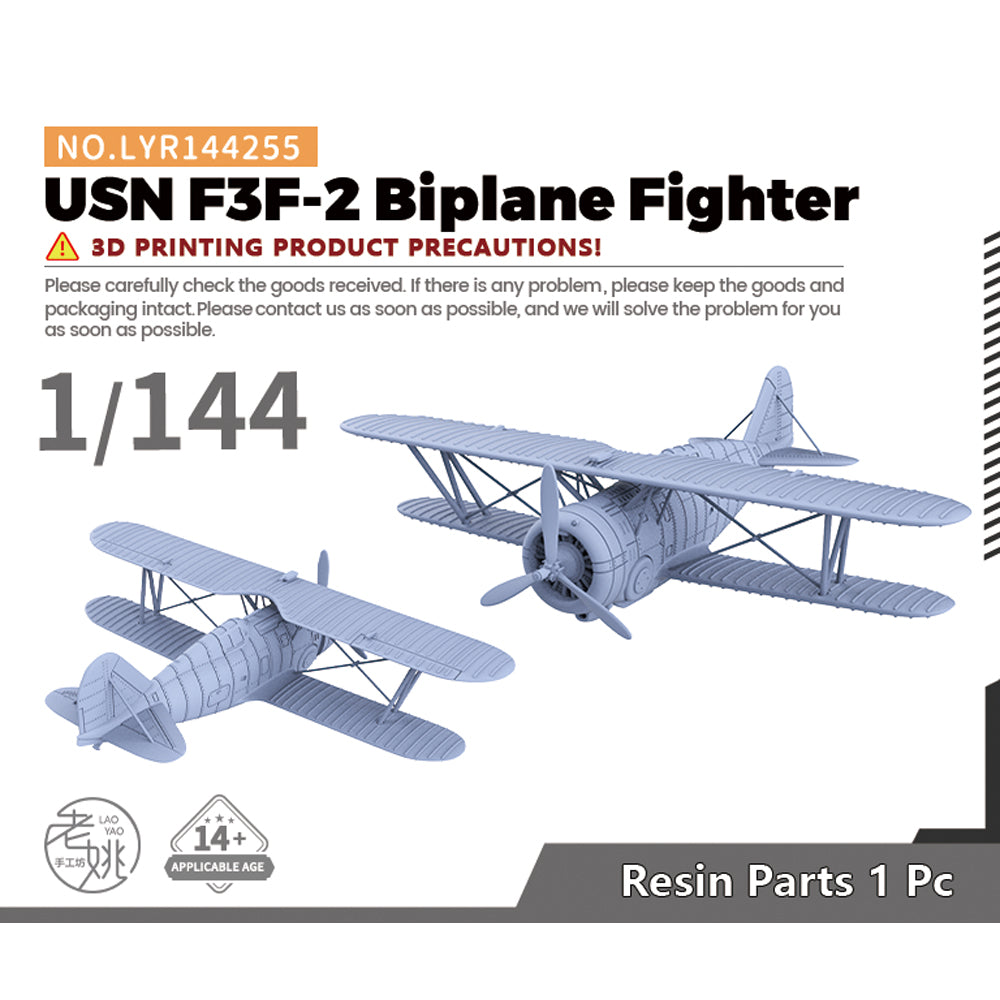 Yao's Studio LYR255 Military Model Kit USN F3F-2 Biplane Fighter Main image
