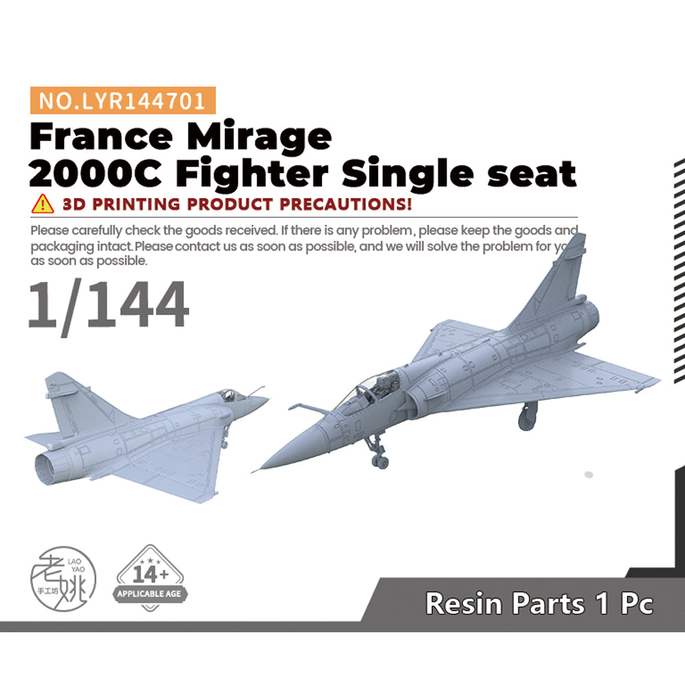 Yao's Studio LYR701 Fighter Aircraft Military Model Kit France Mirage 2000C-S4 Fighter Single Seat — scale model kit
