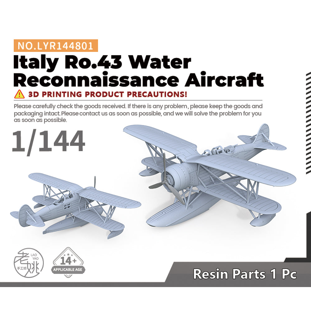Yao's Studio LYR801 Fighter Aircraft Military Model Kit Italy Ro.43 Water Reconnaissance Main image