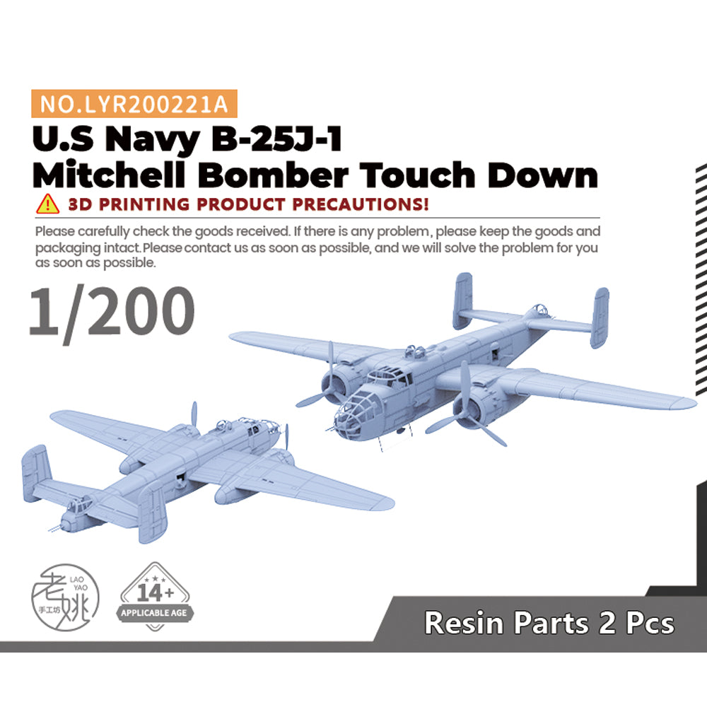 Yao's Studio 221A Military Model Kit U.S Navy B-25J-1 Mitchell Bomber Touch Down Main image