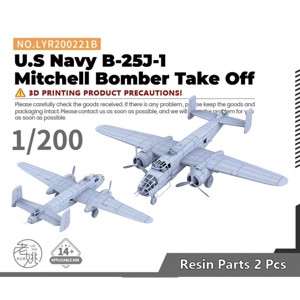 Yao's Studio 221B Military Model Kit U.S Navy B-25J-1 Mitchell Bomber Take Off Main image
