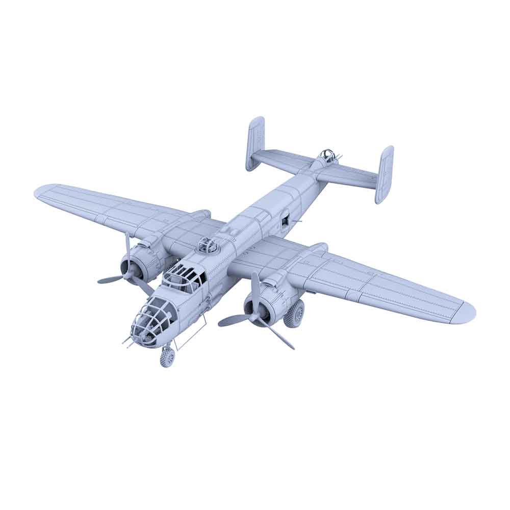 Yao's Studio 221B Military Model Kit U.S Navy B-25J-1 Mitchell Bomber Take Off Secondary image