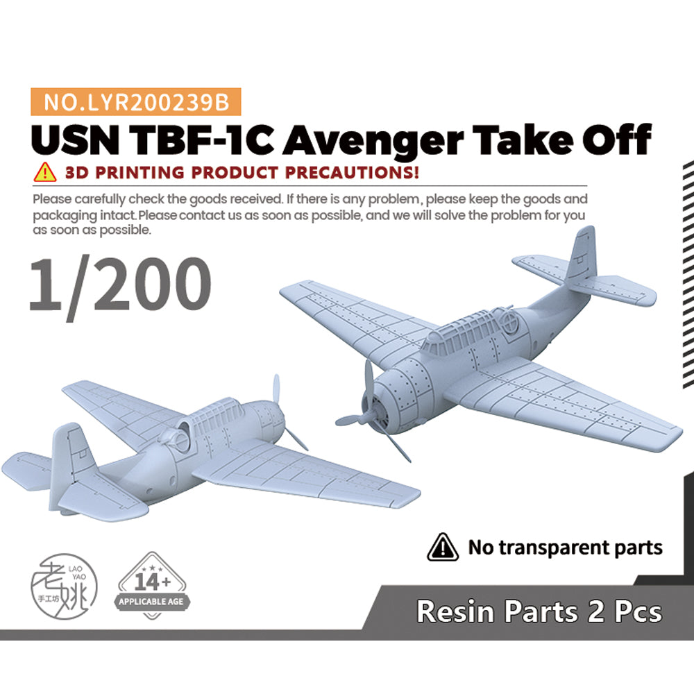 Yao's Studio LYR239B Military Model Kit USN TBF-1C Take Off — scale model kit