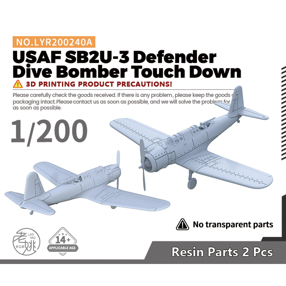 Yao's Studio LYR240 Fighter Aircraft Military Model Kit US SB2U-3 Defender Dive Bomber — detail view 5
