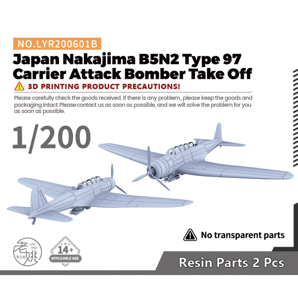 Yao's Studio LYR601B Military Model Kit Japan Nakajima B5N2 Type 97 Carrier Attack Bomber Take Off Main image