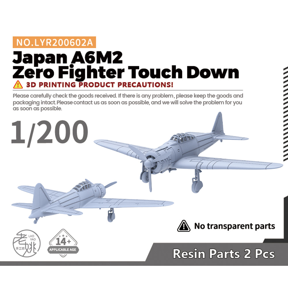 Yao's Studio LYR602A Military Model Kit Japan A6M2 Zero Fighter Touch Down — scale model kit