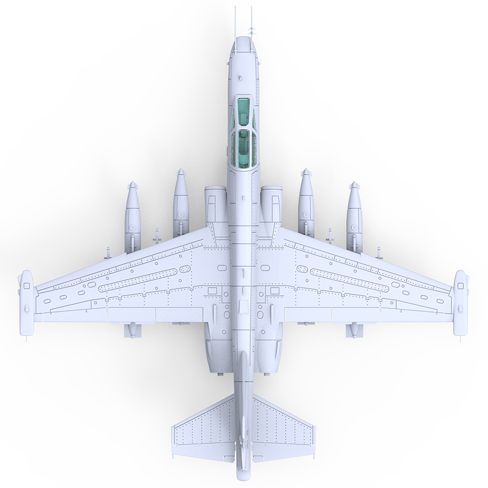 Yao's Studio LYR909A 1/350 Military Model Kit Soviet SU-39 Attack Aircraft Touch Down — scale model kit