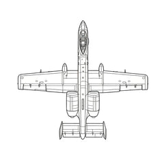LYR264 Military Model US A-10A Thunderbolt II (Early) Strike Aircraft
