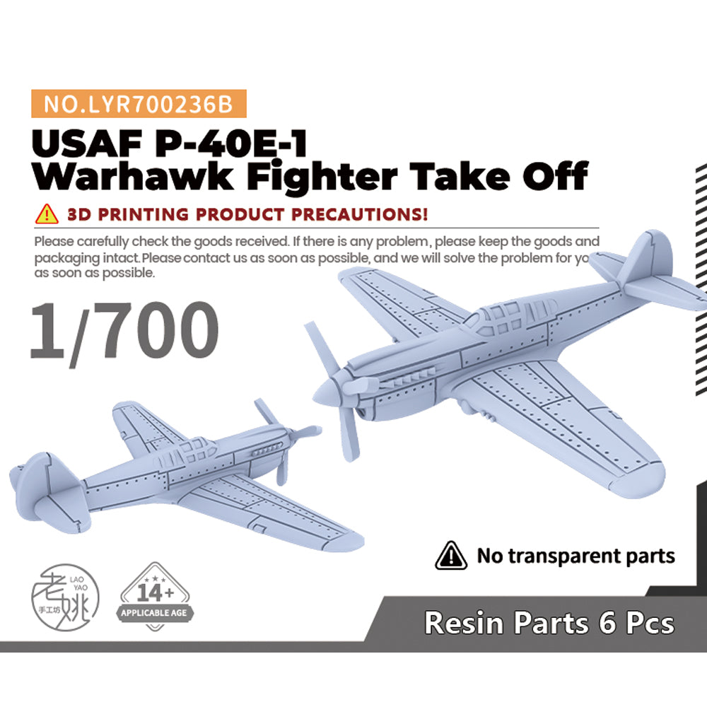 Yao's Studio LYR236B Military Model Kit USAF P-40E-1 Warhawk Fighter Take Off Main image