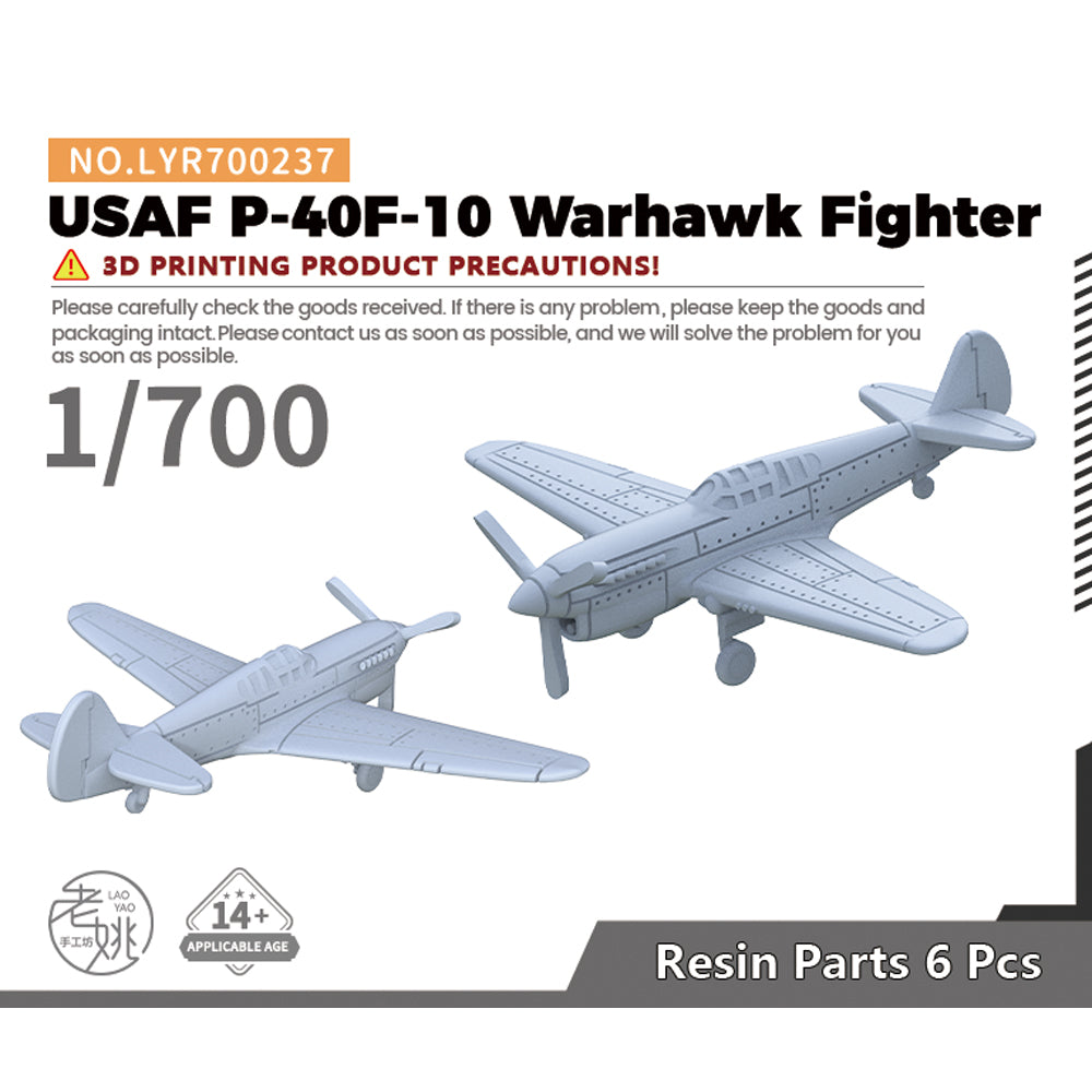 Yao's Studio LYR237 Fighter Aircraft Military Model Kit US P-40F-10 Warhawk Fighter Main image
