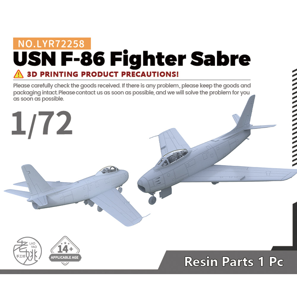 Yao's Studio LYR258B Military Model Kit USN F-86 Fighter Sabre Take Off Main image