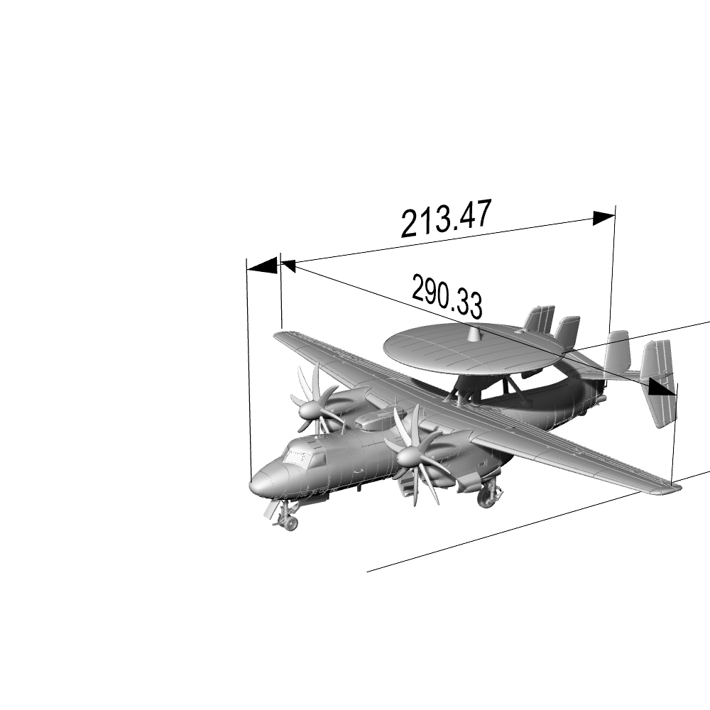 Yao's Studio LYR231 Fighter Aircraft Military Model Kit US Navy E-2C Hawkeye Advanced Hawkeye conducts — detail view 4