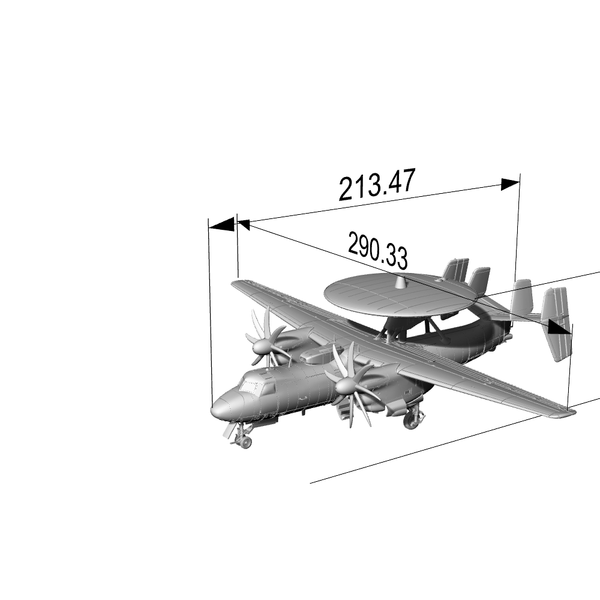 Yao's Studio LYR231 Fighter Aircraft Military Model Kit US Navy E-2C Hawkeye Advanced Hawkeye conducts