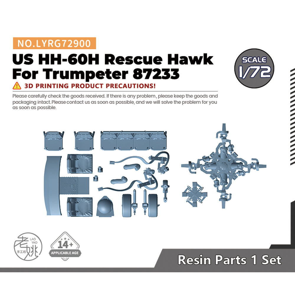 Yao's Studio LYRG900 Model Super Detail Up Set US HH-60H Rescue Hawk For Trumpeter 87233 — scale model kit
