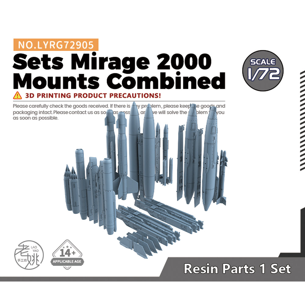 Yao's Studio LYRG905 Model Super Detail Up Set Mirage 2000 Mounts Combined — scale model kit