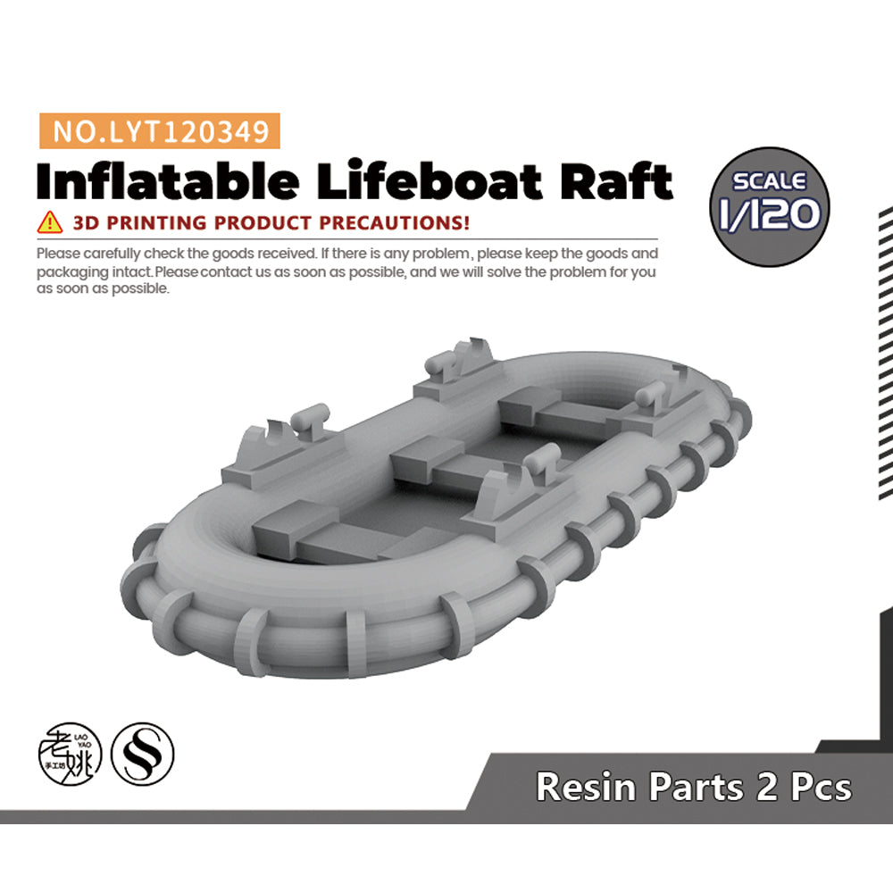 Yao's Studio LYT349 Inflatable Lifeboat Raft HO/OO/Z/N/TT Railroad Miniature Accessory Display Props Main image