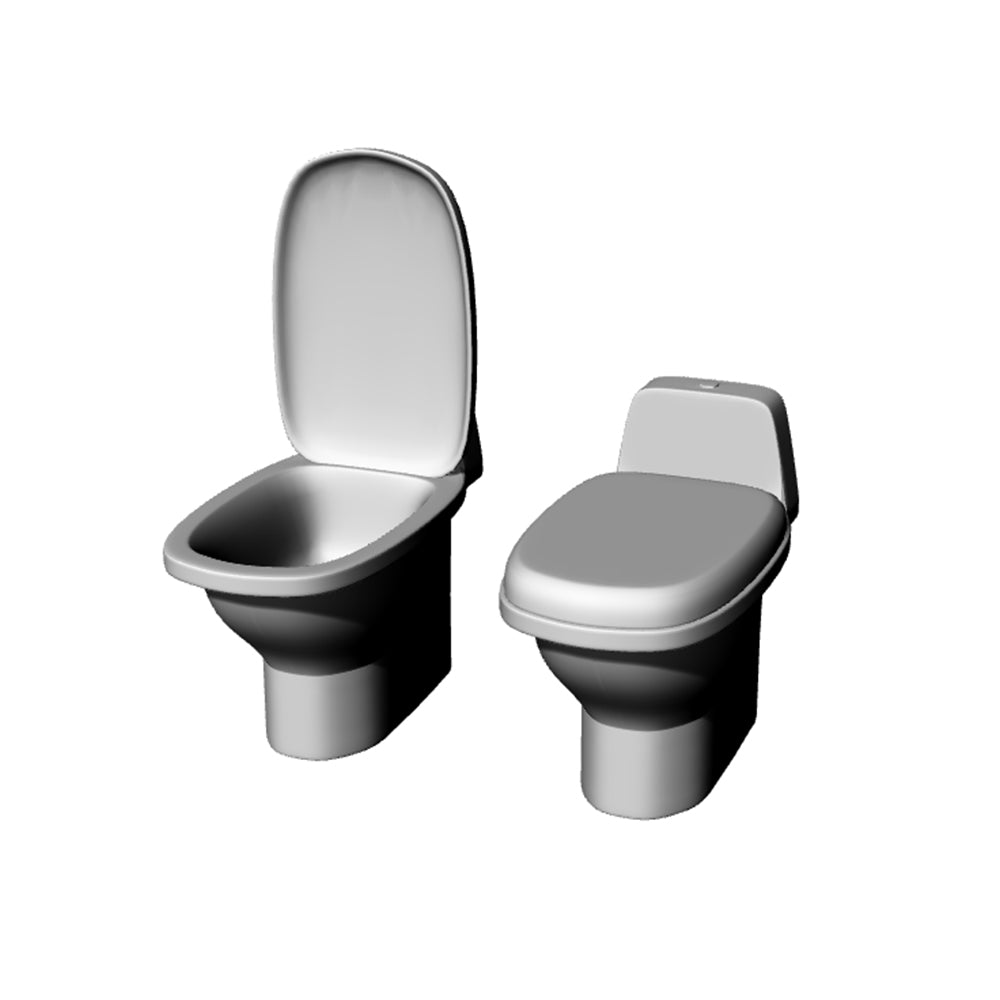 Yao's Studio LYT083  Miniature Factory Building Military Car Railroad Track Accessory Props Diorama Scenery Closestool  Flush Toilet — detail view 2