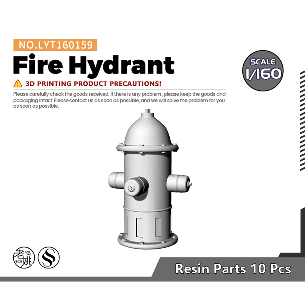 Yao's Studio LYT159 Fire Hydrant HO/OO/Z/N/TT Railroad Miniature Accessory Display Props — scale model kit