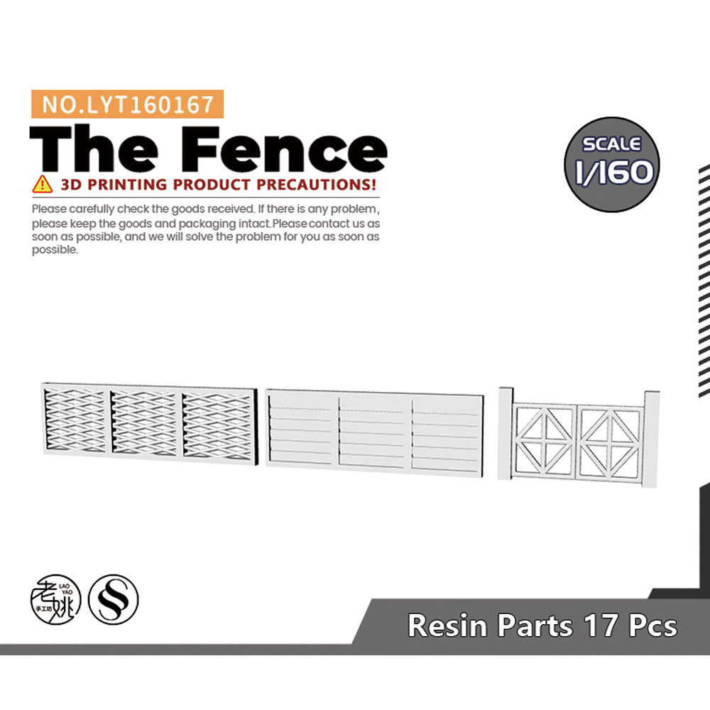 Yao's Studio LYT167 Scene Model Upgrade Parts The Fence — scale model kit