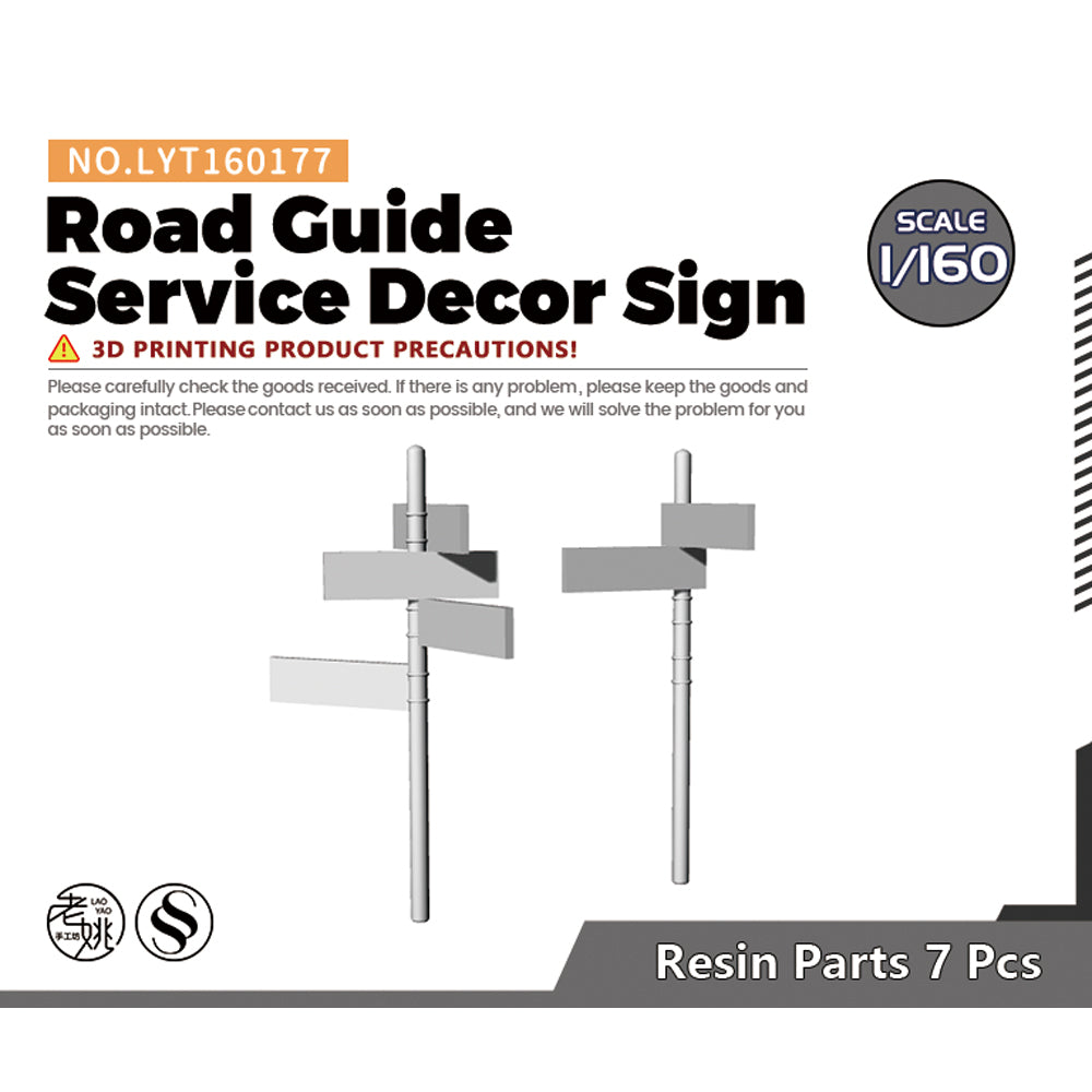 Yao's Studio LYT177 Road Guide Service Decor Sign Military Base Miniature Accessory Props — scale model kit