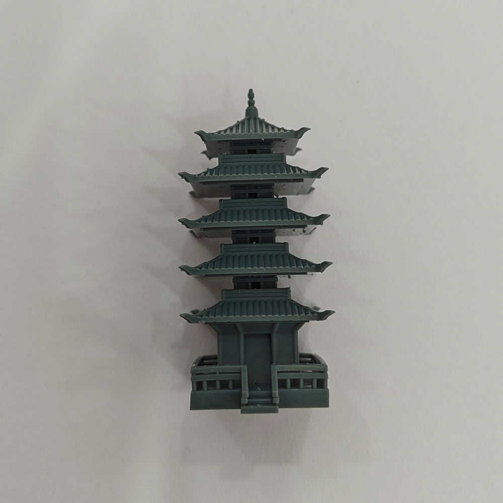 Yao's Studio LYT312 Chinese Ancient Five-Story Pagoda HO/OO/Z/N/TT Railroad Miniature Accessory Display Props — scale model kit