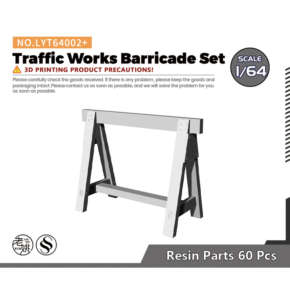 Yao's Studio LYT002+ Traffic Works Barricade Set Antenna Diecast toys car diorams — scale model kit