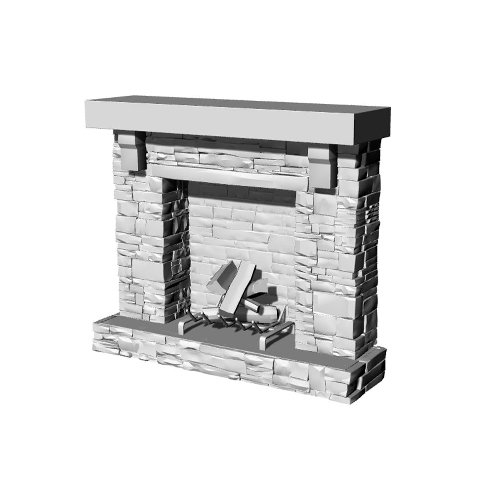Yao's Studio LYT051 Stone Fireplace Type-1 Diecast toys car diorams — detail view 2