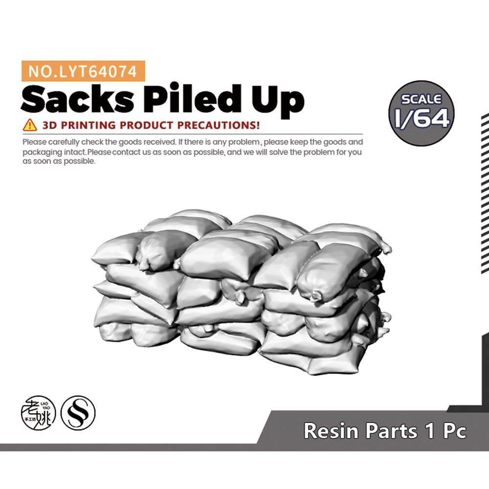 Yao's Studio LYT074 Sacks Piled Up Diecast toys car diorams — scale model kit